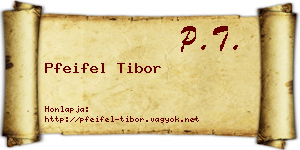 Pfeifel Tibor névjegykártya